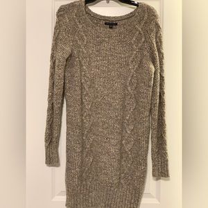 American Eagle Size M sweater dress NWOT beige marbled knitting